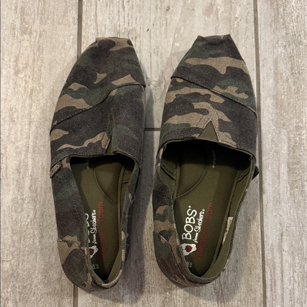 Bobs from Skechers Women's Camouflage Slip-Ons